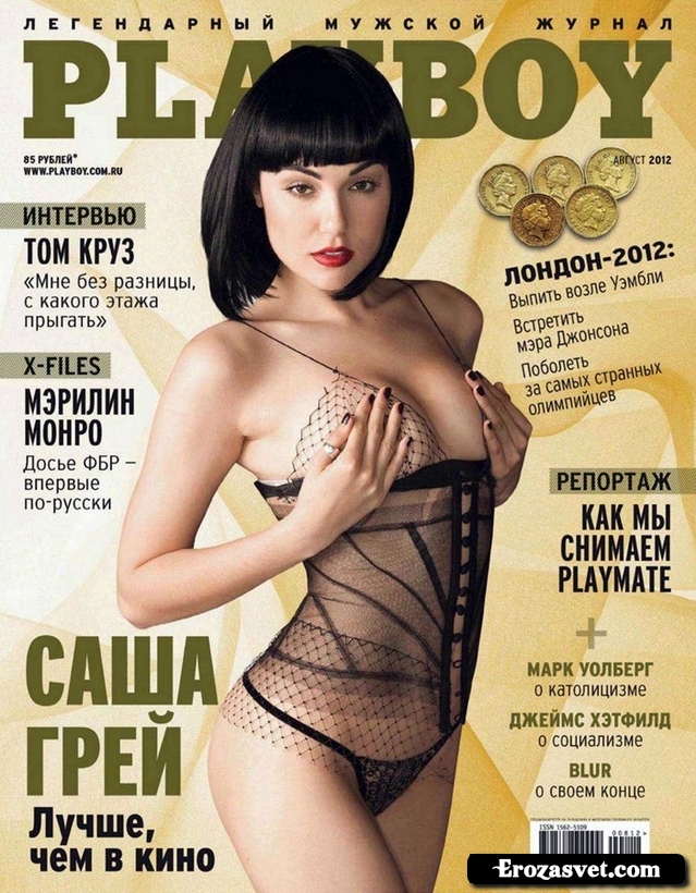 Саша Грей (Sasha Grey) на эро фото для журнала Playboy (Август 2012)