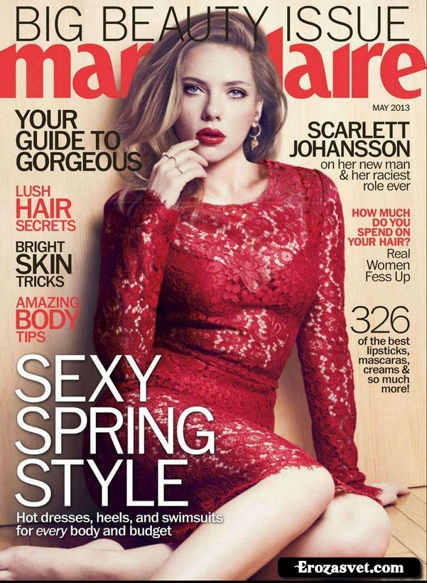 Скарлетт Йоханссон (Scarlett Johansson) на эро фото для журнала Marie Claire (Май 2013)